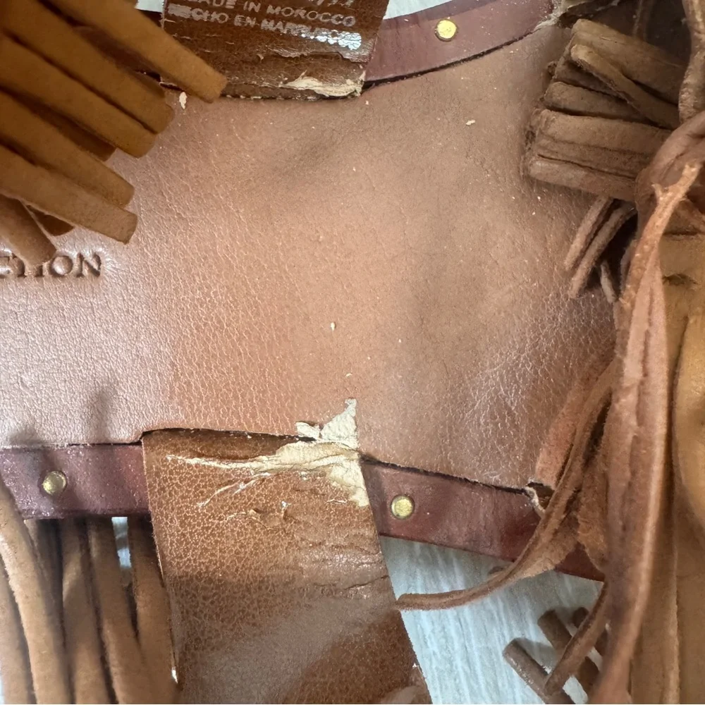 Zara Tassel Leather Roman Gladiator Sandals Size 39 March 2026 - Picture 7 of 11